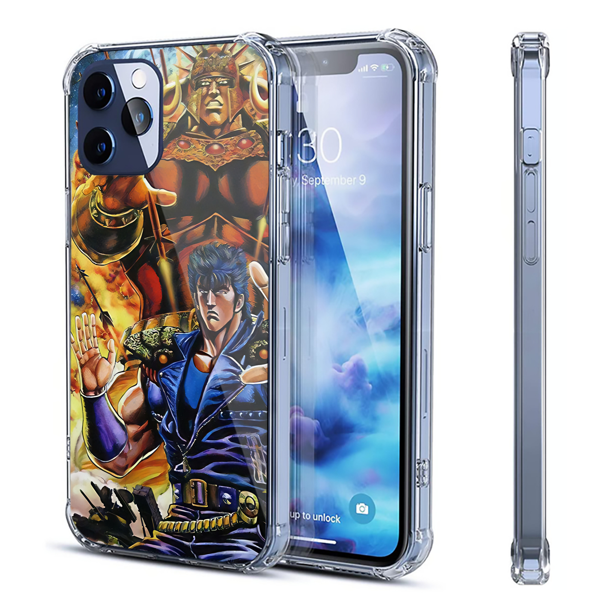 （画像用） 北斗の拳 Fist of the North Star 【iPhone 12シリーズ対応】透明スマホケース（クリアソフトケース）